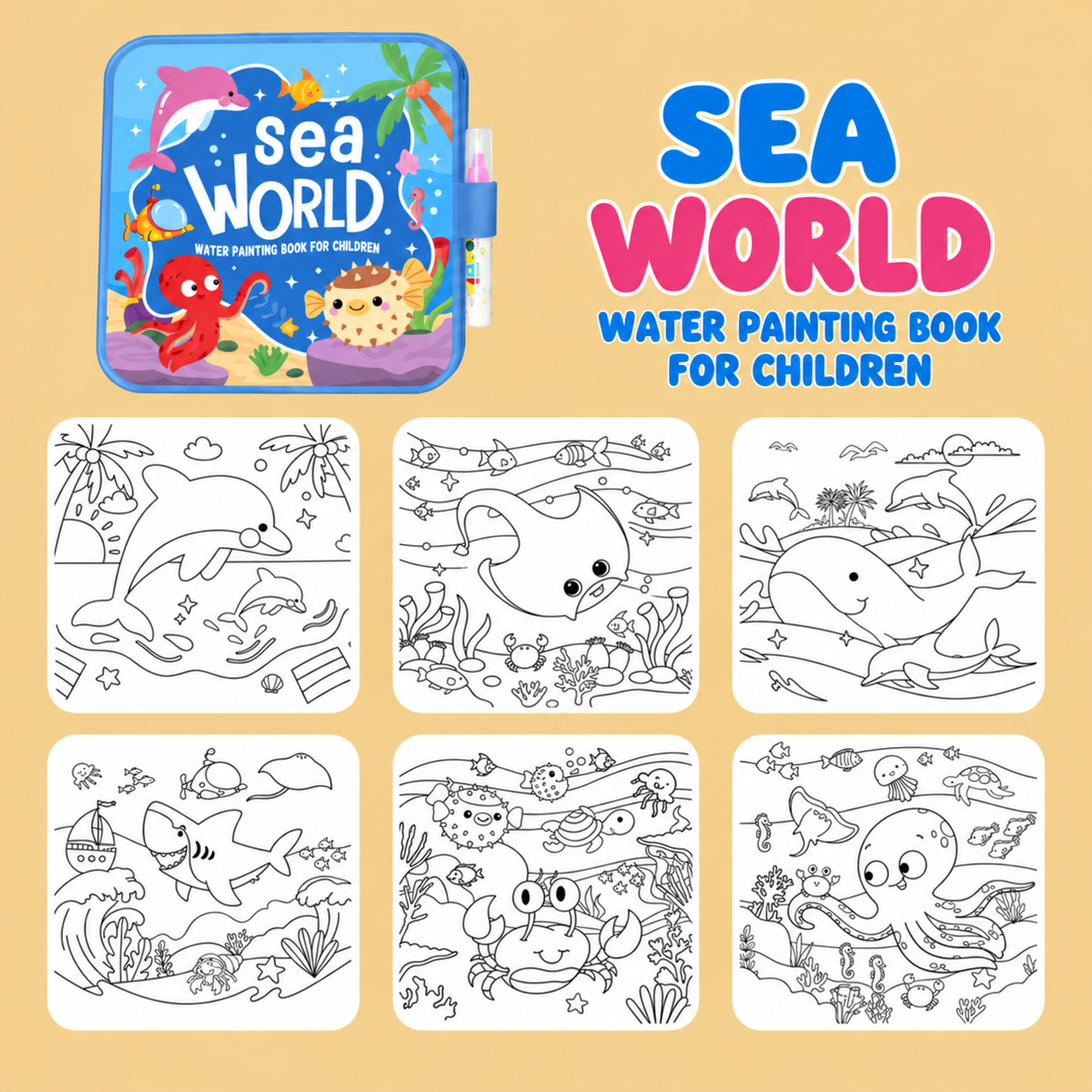 DoodleDry™ Water Painting Book