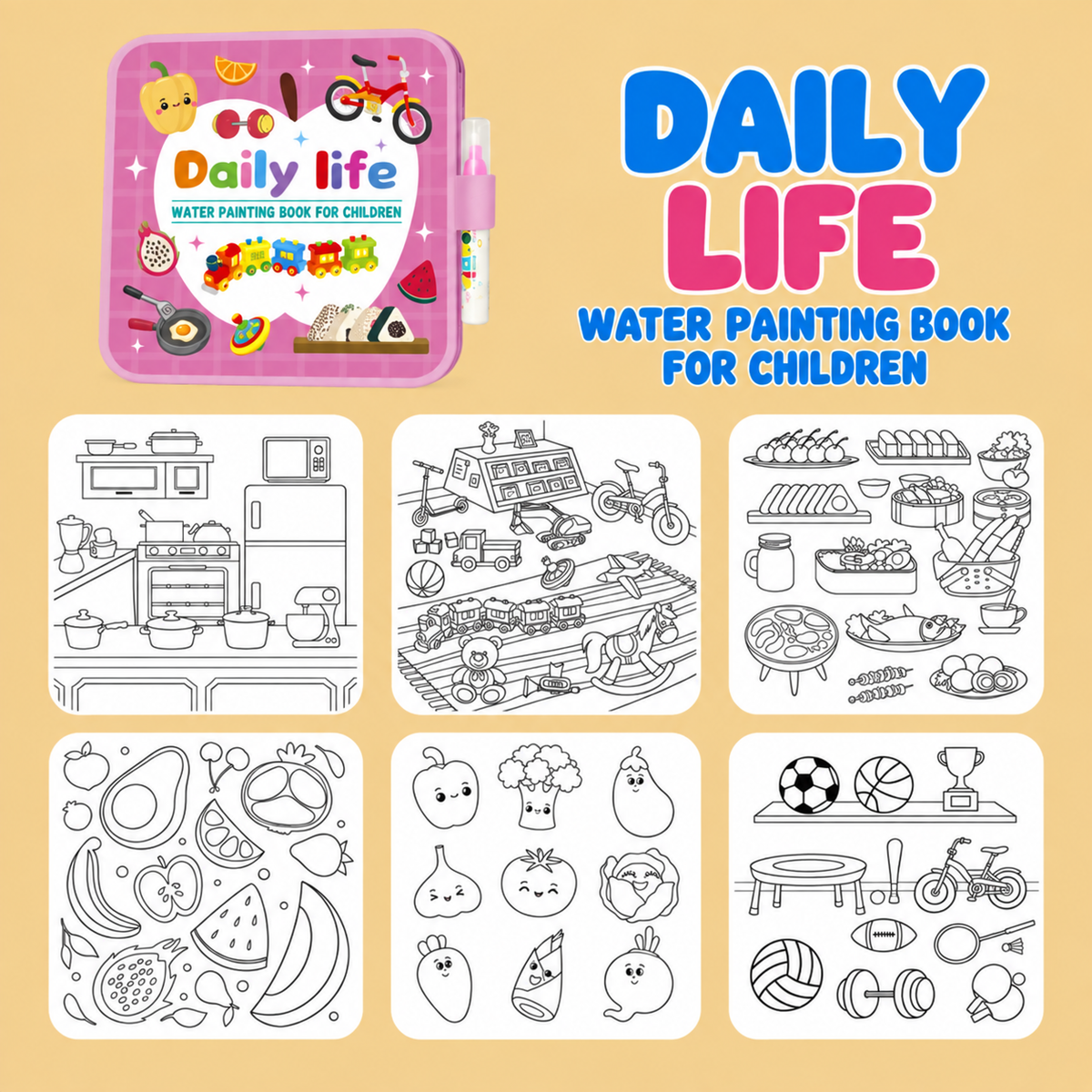 DoodleDry™ Water Painting Book