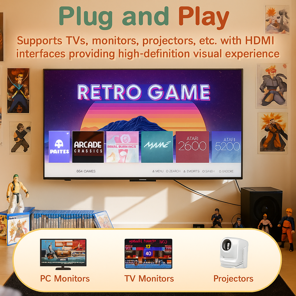 FamilyStick™ Console - 20,000+ Classic Games, Plug-and-Play, Family Gaming Blumi Baby