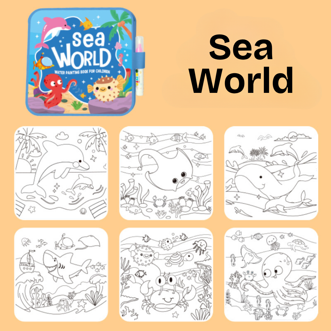 DoodleDry™ Mess-Free Reusable Water Coloring Book Blumi Baby