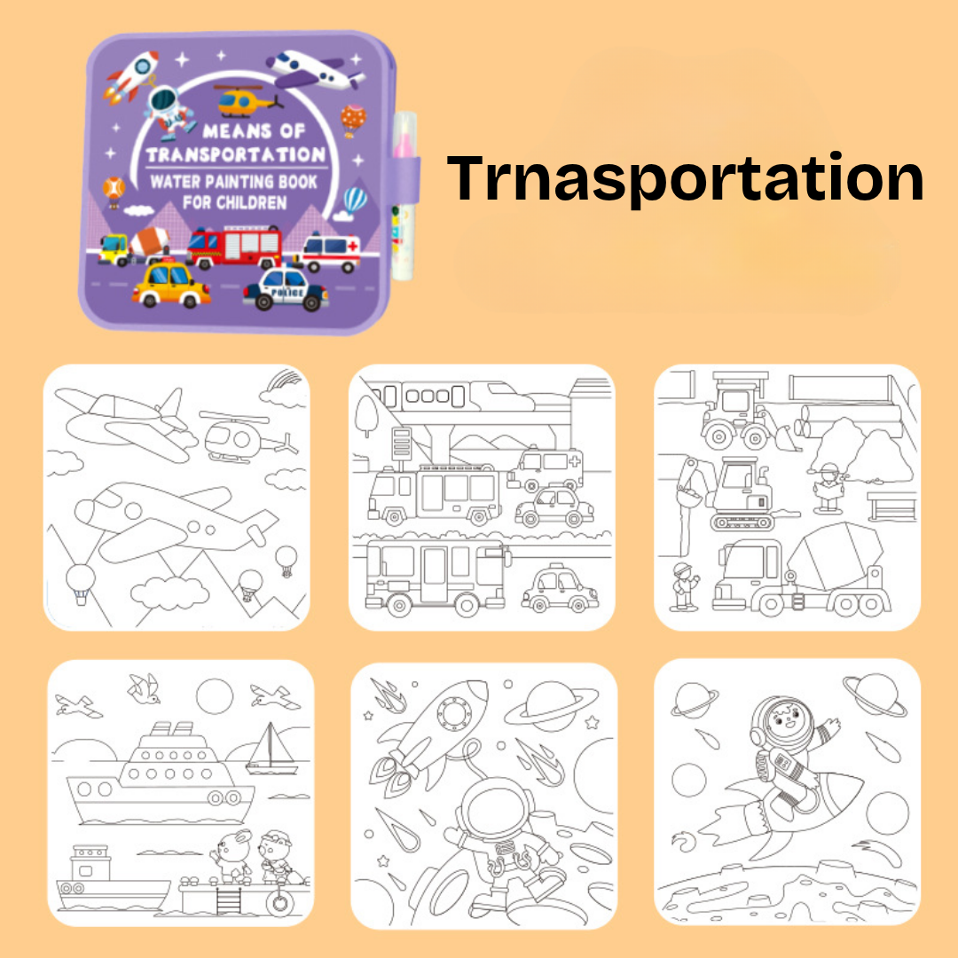 DoodleDry™ Mess-Free Reusable Water Coloring Book Blumi Baby