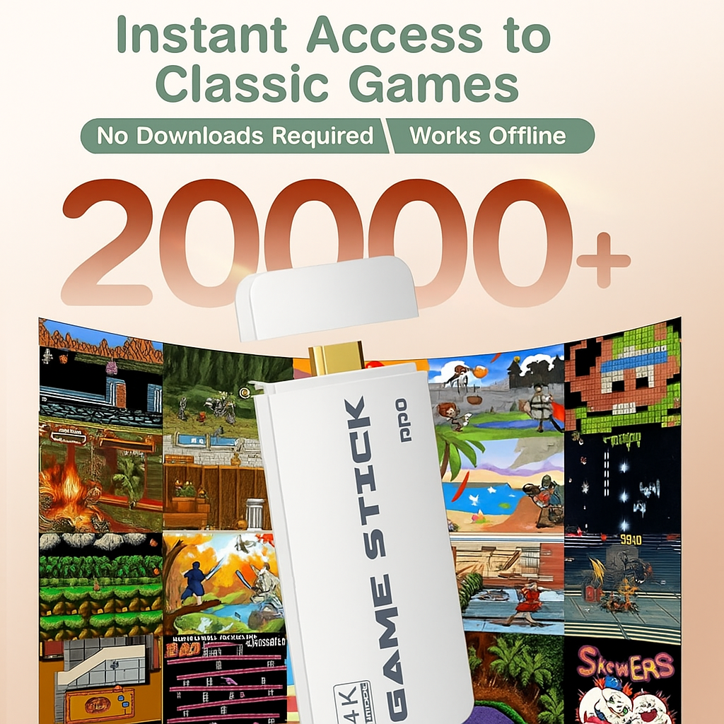 FamilyStick™ Console - 20,000+ Classic Games, Plug-and-Play, Family Gaming Blumi Baby