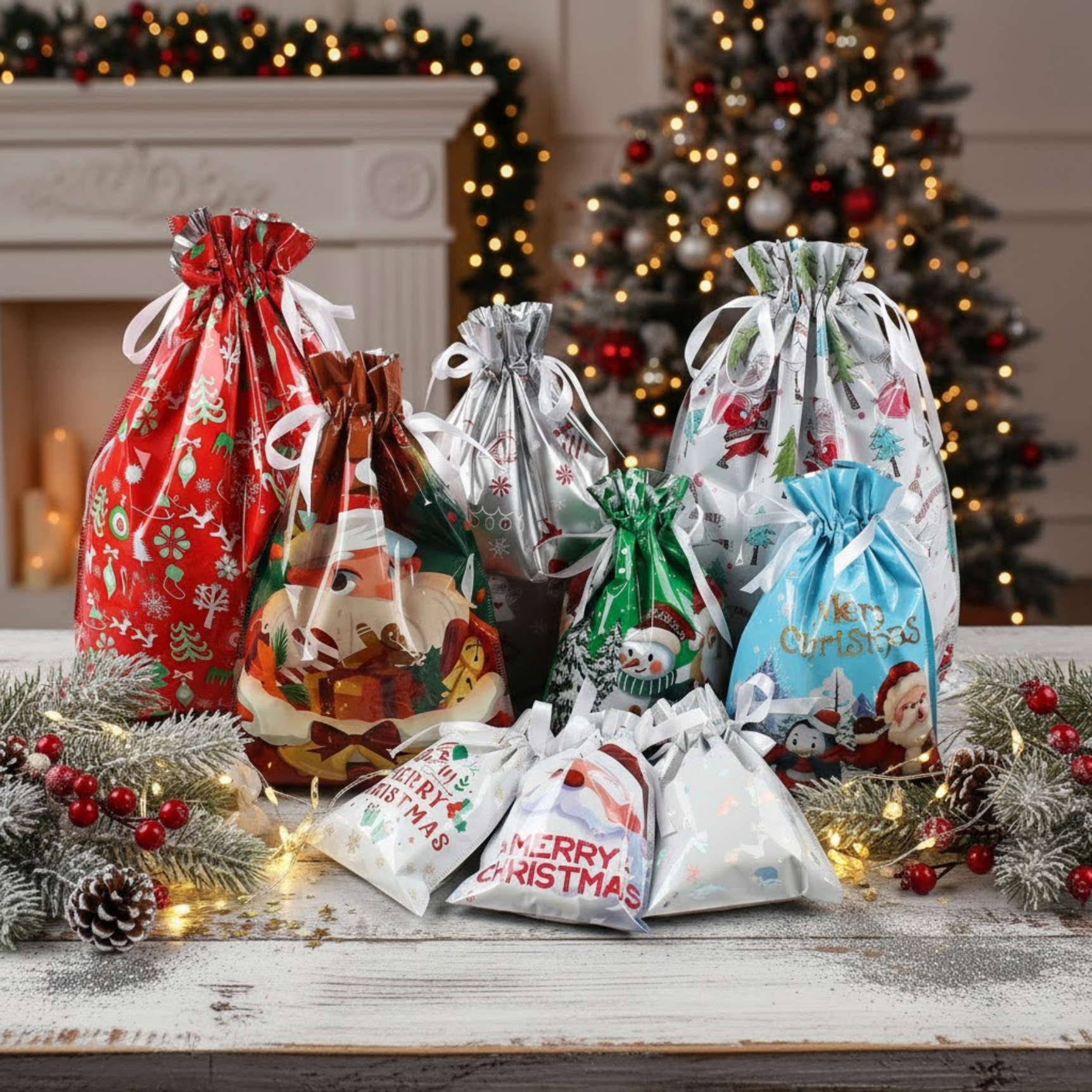 MerryWraps™ Holiday Gift Bag Kit - Wrap Beautifully in Seconds Without the Mess Blumi Baby
