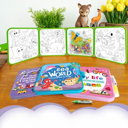 DoodleDry™ Mess-Free Reusable Water Coloring Book Blumi Baby